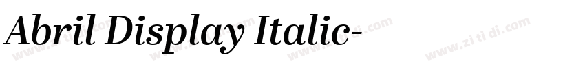 Abril Display Italic字体转换